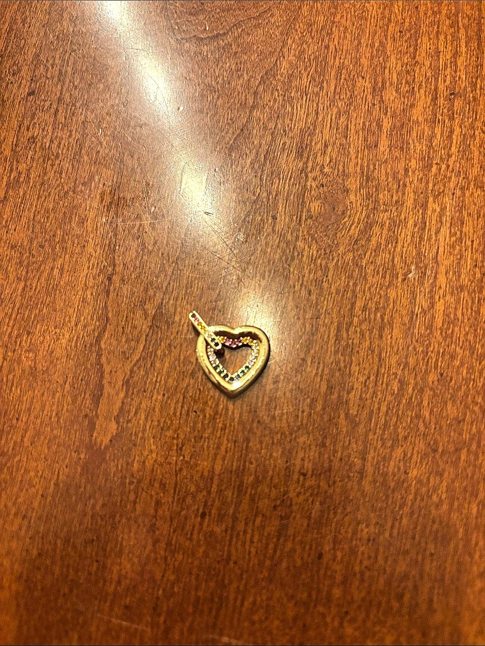 Rainbow heart pendant